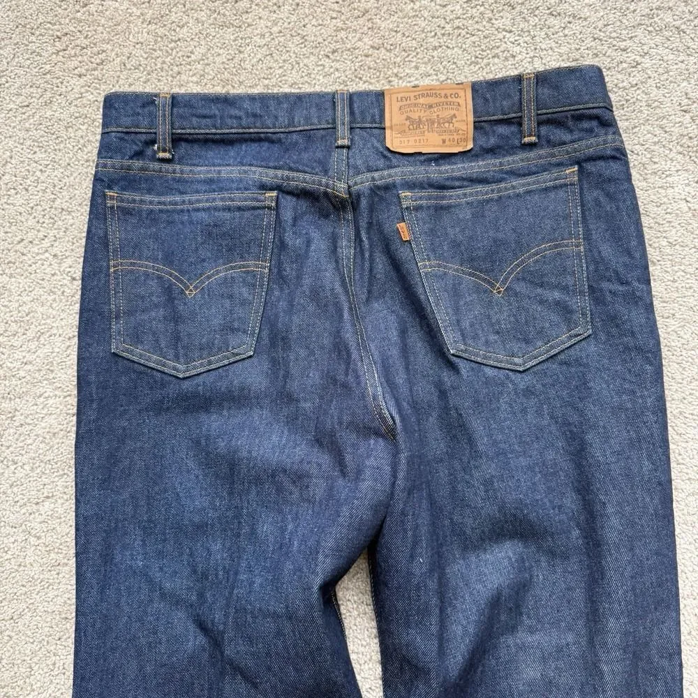 Vintage Levis 517 Jeans Mens 38 x 30 Actual Bootcut Orange Tab Dark Denim Canada